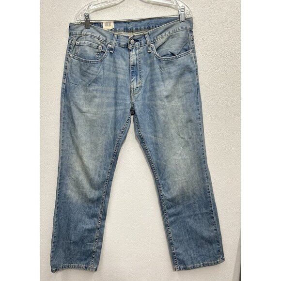 Levis 559 Blue Jeans Mens Medium Wash 34x30 Relaxed Fit Straight Leg NWT Fade